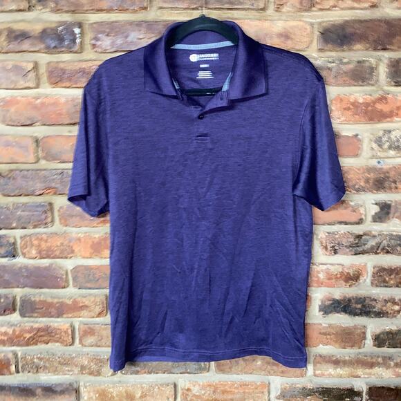 Haggar Purple Short Sleeve Collared Polo Shirt Men's Size Small - Picture 1 of 4